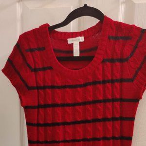 Red/black stripe sweater